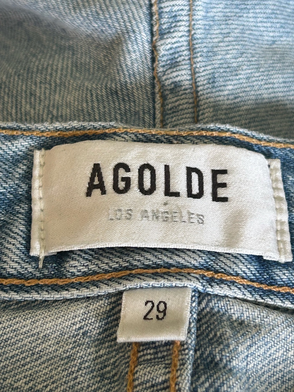 Agolde Light Blue Straight-Leg Jeans - Picture 10 of 11